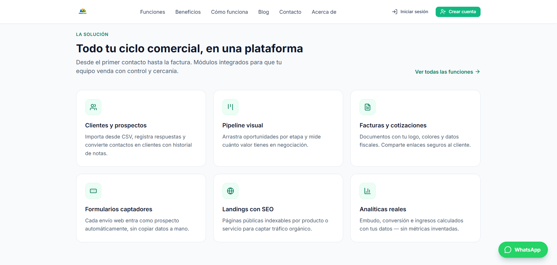 Vista de pipeline Kanban y formularios captadores en CMR MatuByte