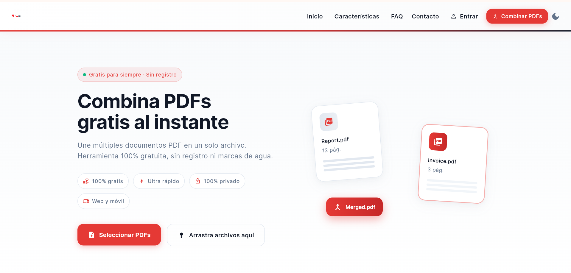 MatuPDF — Generación y gestión de PDF Captura de MatuPDF, herramienta MatuByte para crear y gestionar documentos PDF